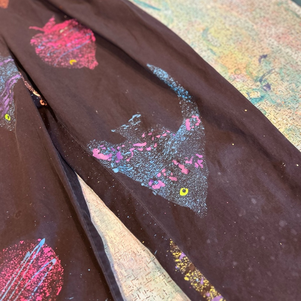 80s Splatter Paint Fish Jumpsuit - Picture 8 of 14